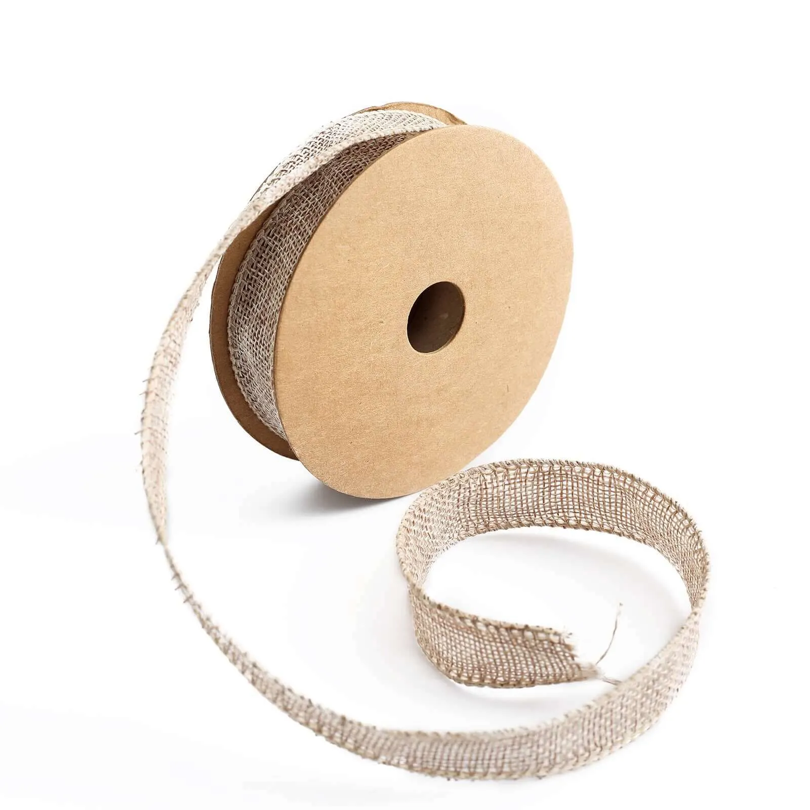 10 Yards 7 8" Natural Tone Jute Burlap Ribbons