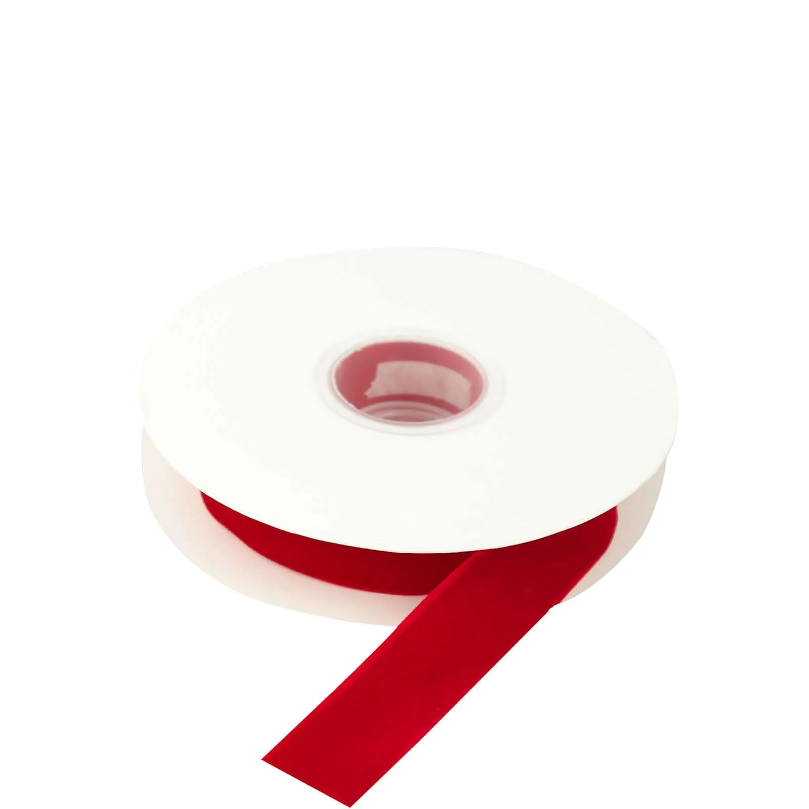 10 Yards Red 1" Velvet Single Faced Ribbon Spool, DIY Craft Supplies, Velvet and Nylon Ribbon Roll