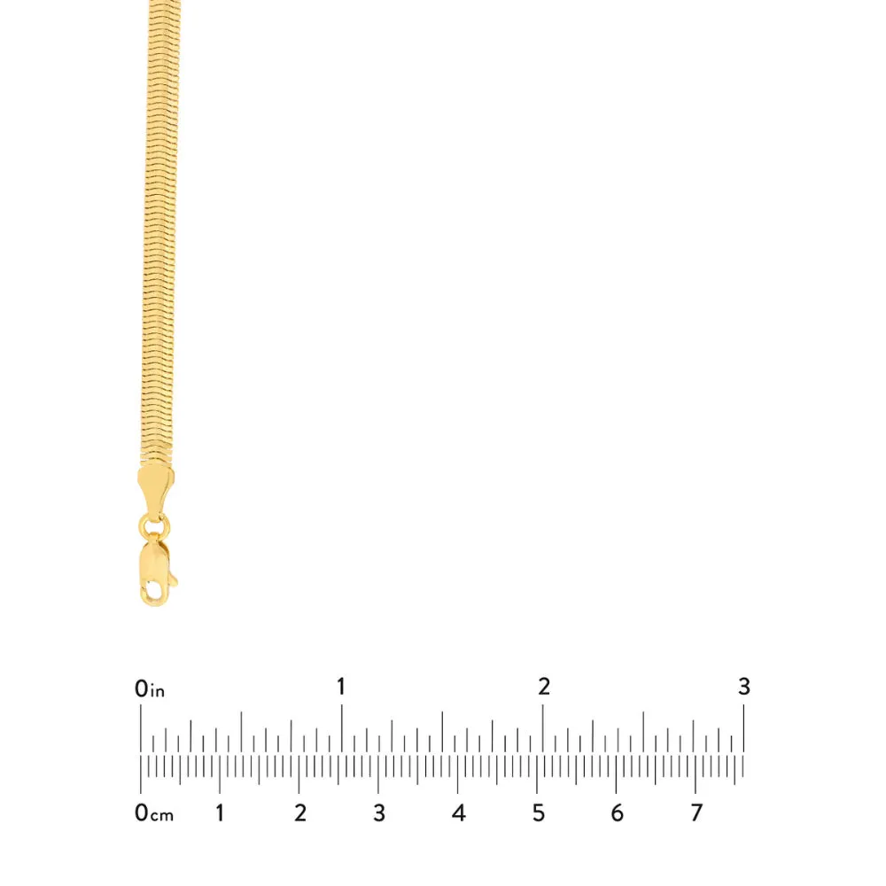 14k 4.2mm Hollow Oval Snake Chain Bracelet