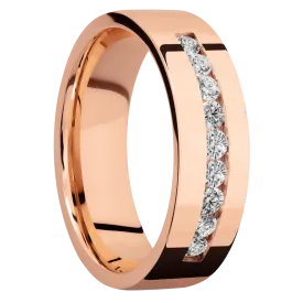 14K Rose Gold with Polish Finish