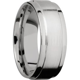 14K White Gold with Satin , Polish Finish