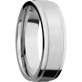 14K White Gold with Satin , Polish Finish