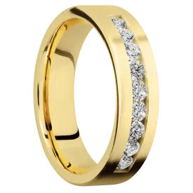 14K Yellow Gold with Bead Finish
