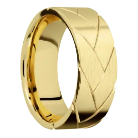 14K Yellow Gold with Satin Finish