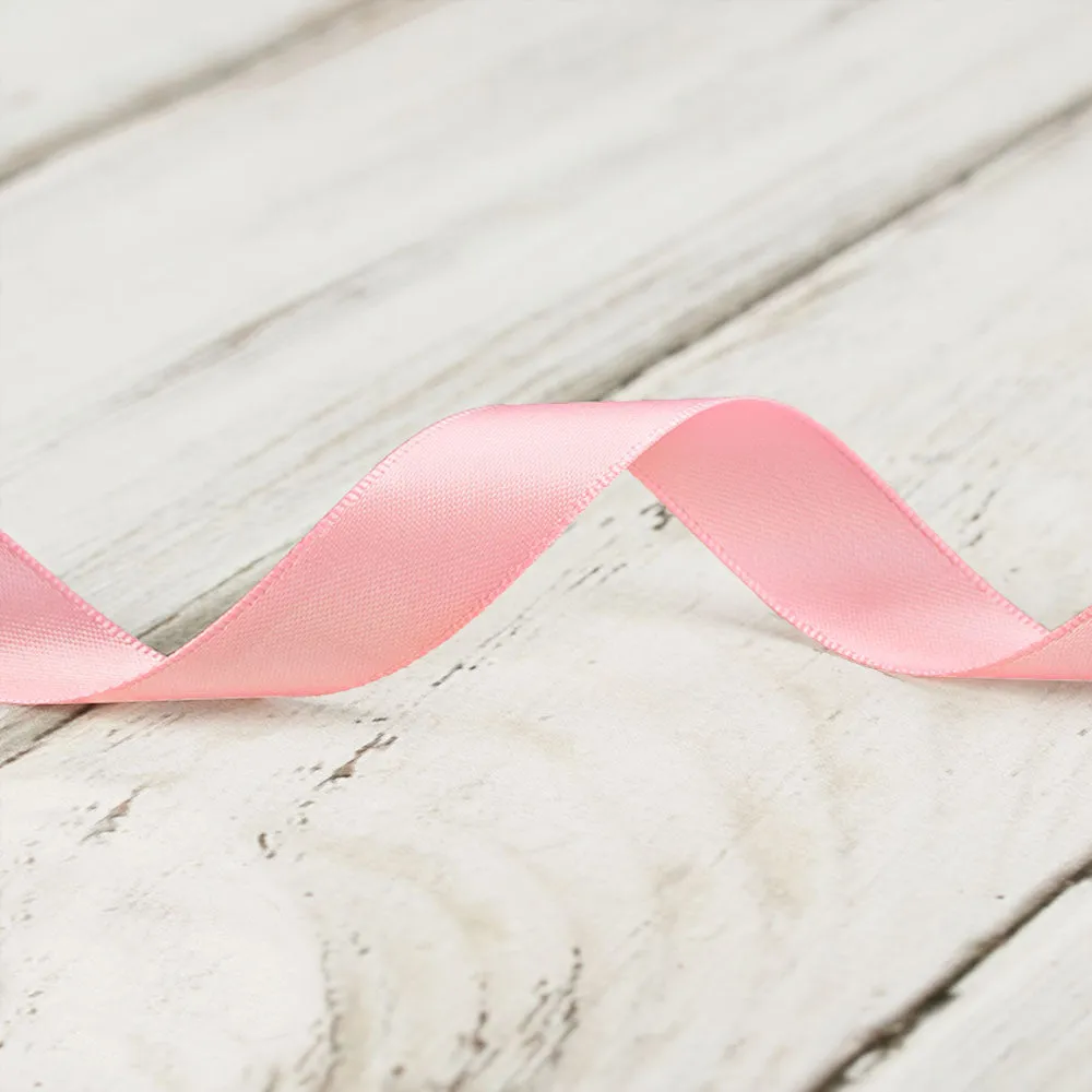 16mm Double Faced Satin Ribbon - Light Pink