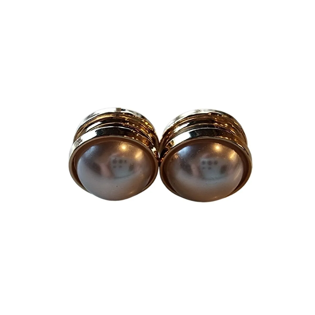 2 Pairs Magnetic Hijab Pearl Pins - White (4pcs)