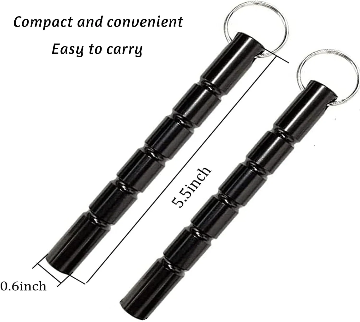 2 Pcs Self Defense Keychain Set,Portable Metal 2-pack of keychain, aluminum Blunt Force