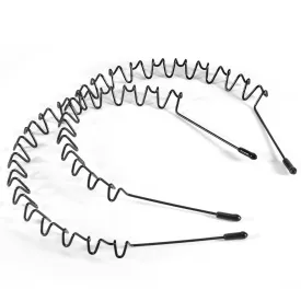 2pcs Metal Hair Bands, Simple and Fashionable Hairband, Wavy Hair Bands for Men and Women, Invisible, Non-slip, for Daily Face Washing, Outdoor, Sports Fixed Hair Accessories