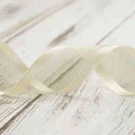 38mm Satin Edge Organza Ribbon - Ivory