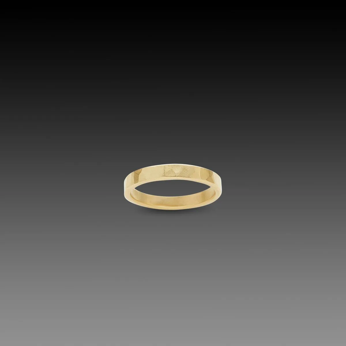 3mm Hammered Gold Band