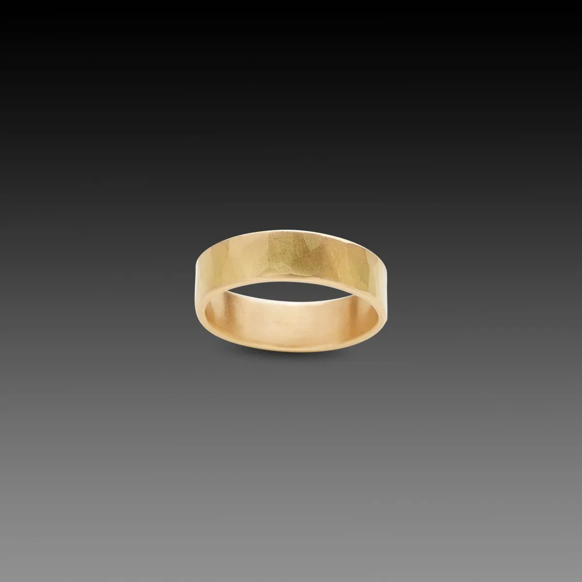 6mm Hammered Gold Band