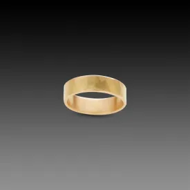 6mm Hammered Gold Band