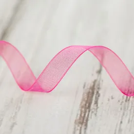 6mm Organza Ribbon - Hot Pink