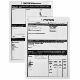 7 Questions Plastic Battle Slate Card A6