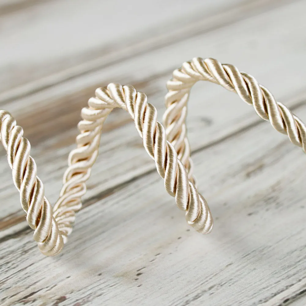7mm Large Twisted Cord - Cream