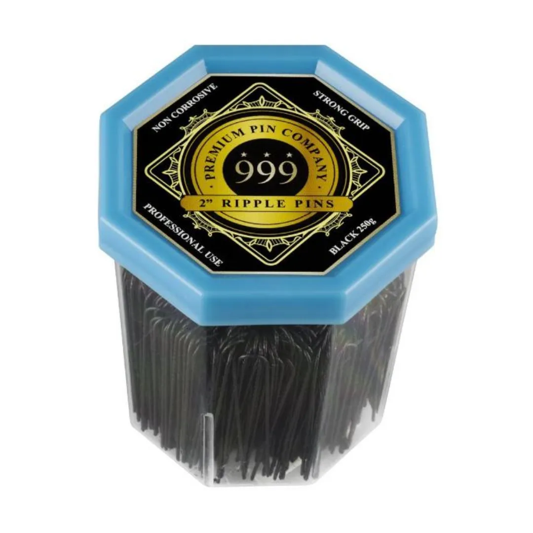 999 Premium Ripple Pins - 2 inch - BLACK*