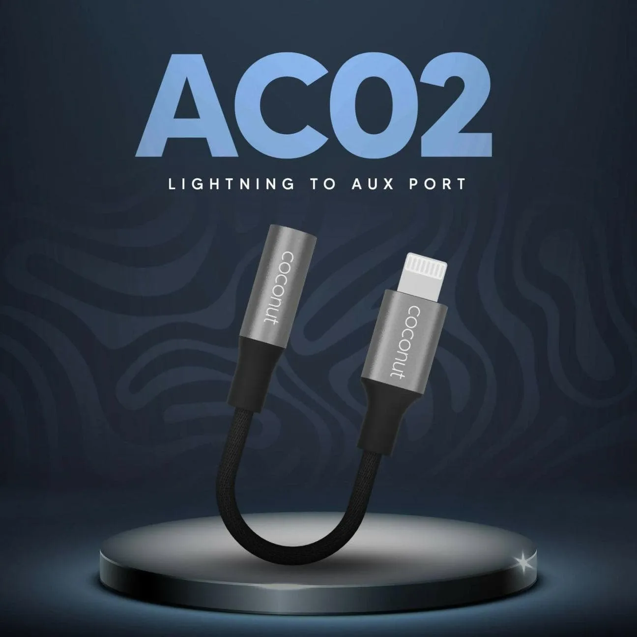 AC02 Lightning to 3.5mm AUX Adapter Connector, High Quality Audio Lightning to Jack (Pack Of 2)