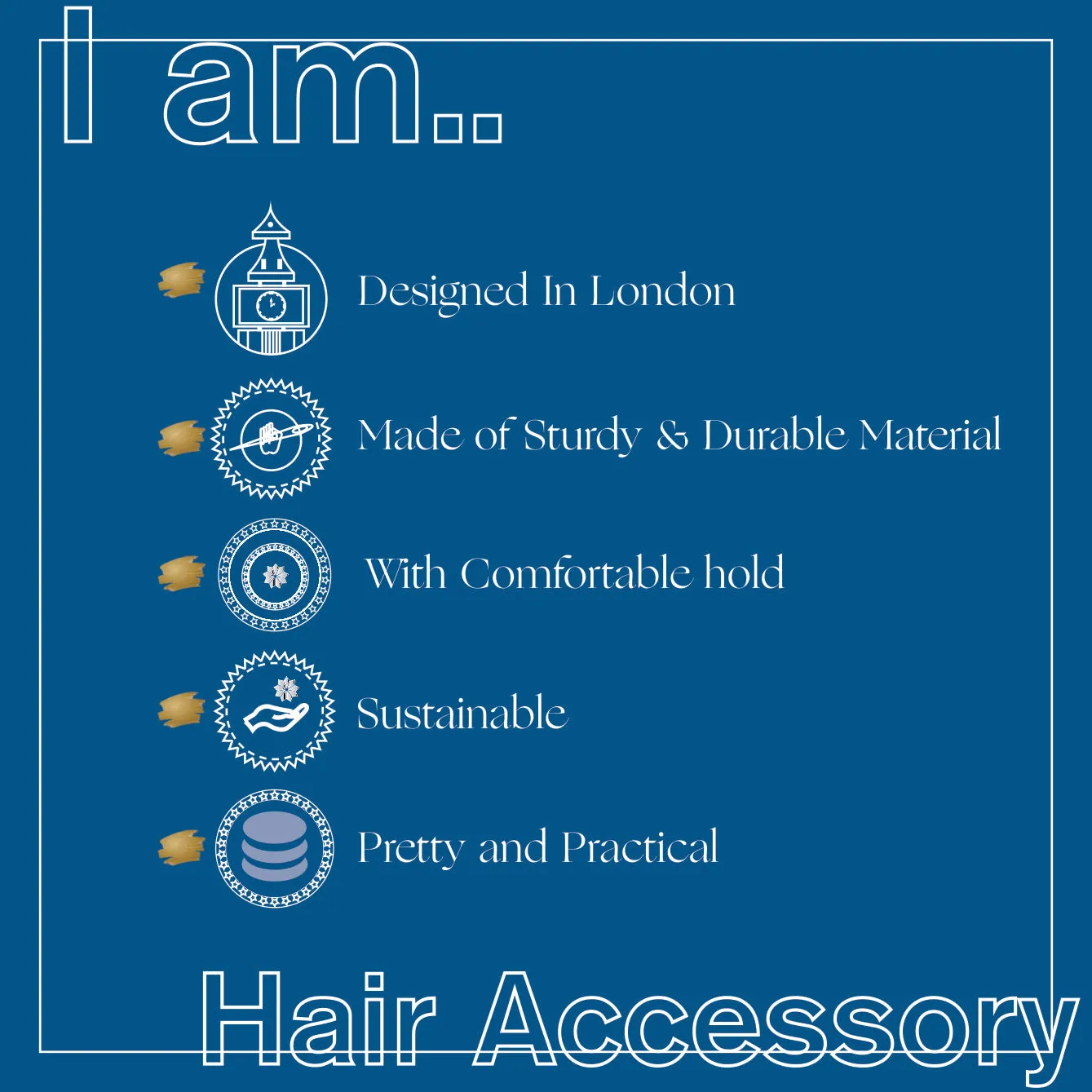 Accessorize London Blue Metal Hair Chain Headband