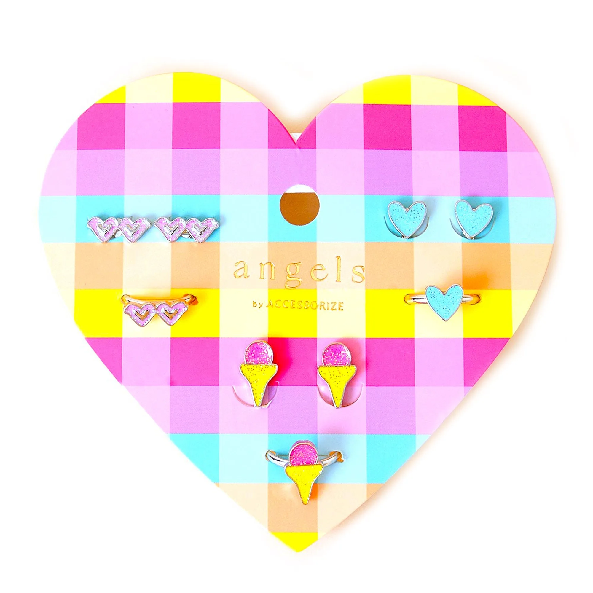 Accessorize London Girl's Funshine Earring And Ring Set of 3