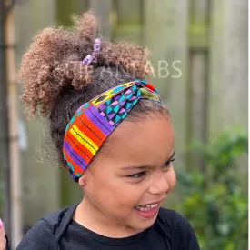 African print Headband - Kids - Hair Accessories - Multi color kente