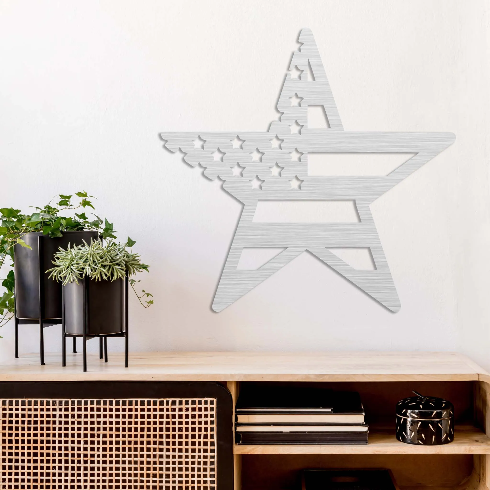 American Flag Star - Metal Wall Art