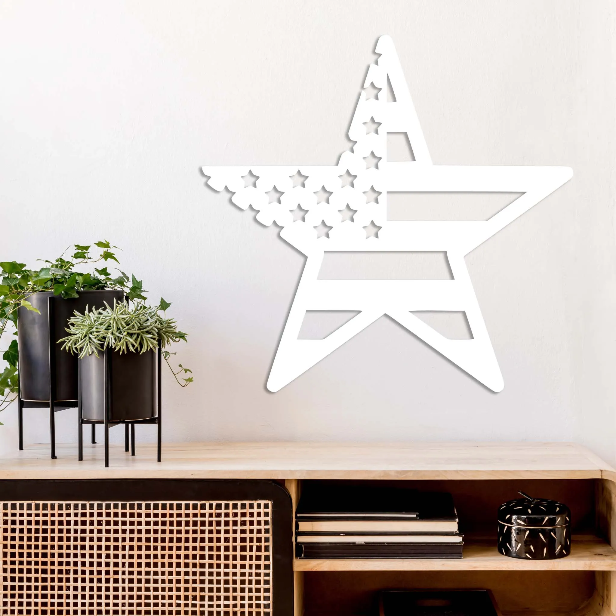 American Flag Star - Metal Wall Art