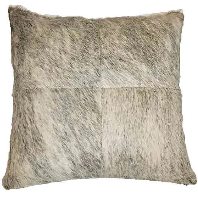 Aspen Grey Brindle Cowhide Pillows