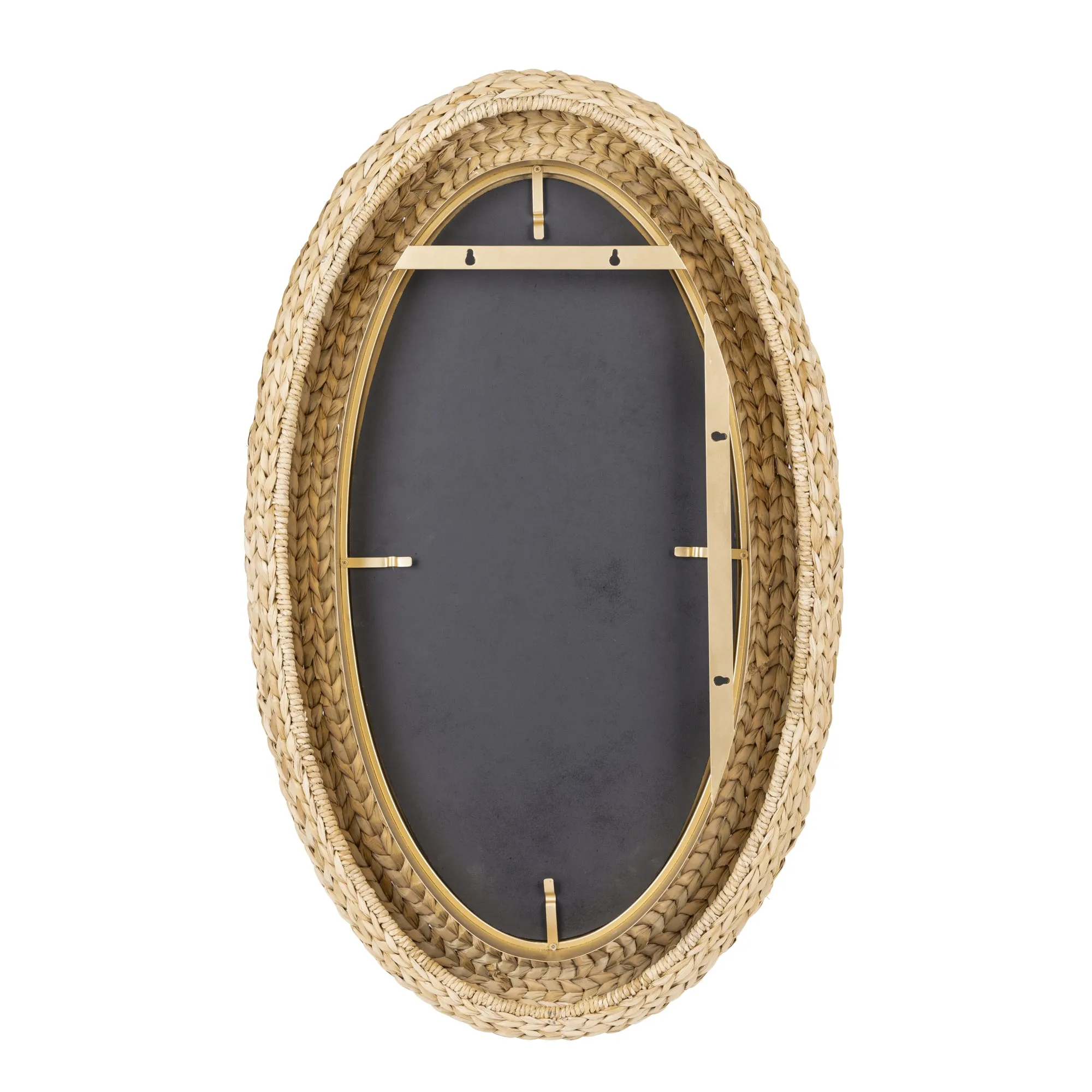 Athena 457MI24FGN 22x40 Oval Wall Mirror - Natural Seagrass