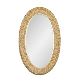 Athena 457MI24FGN 22x40 Oval Wall Mirror - Natural Seagrass