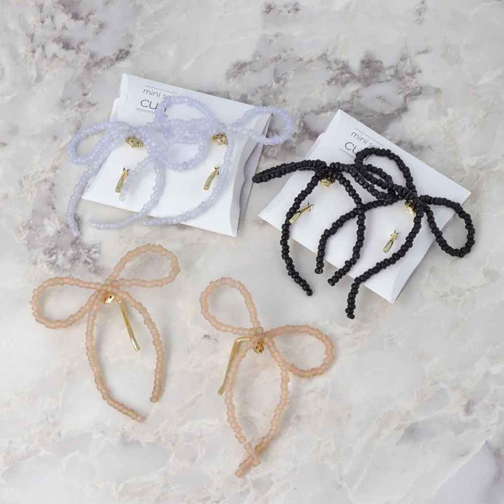 Beaded Bow Pony Hook Set