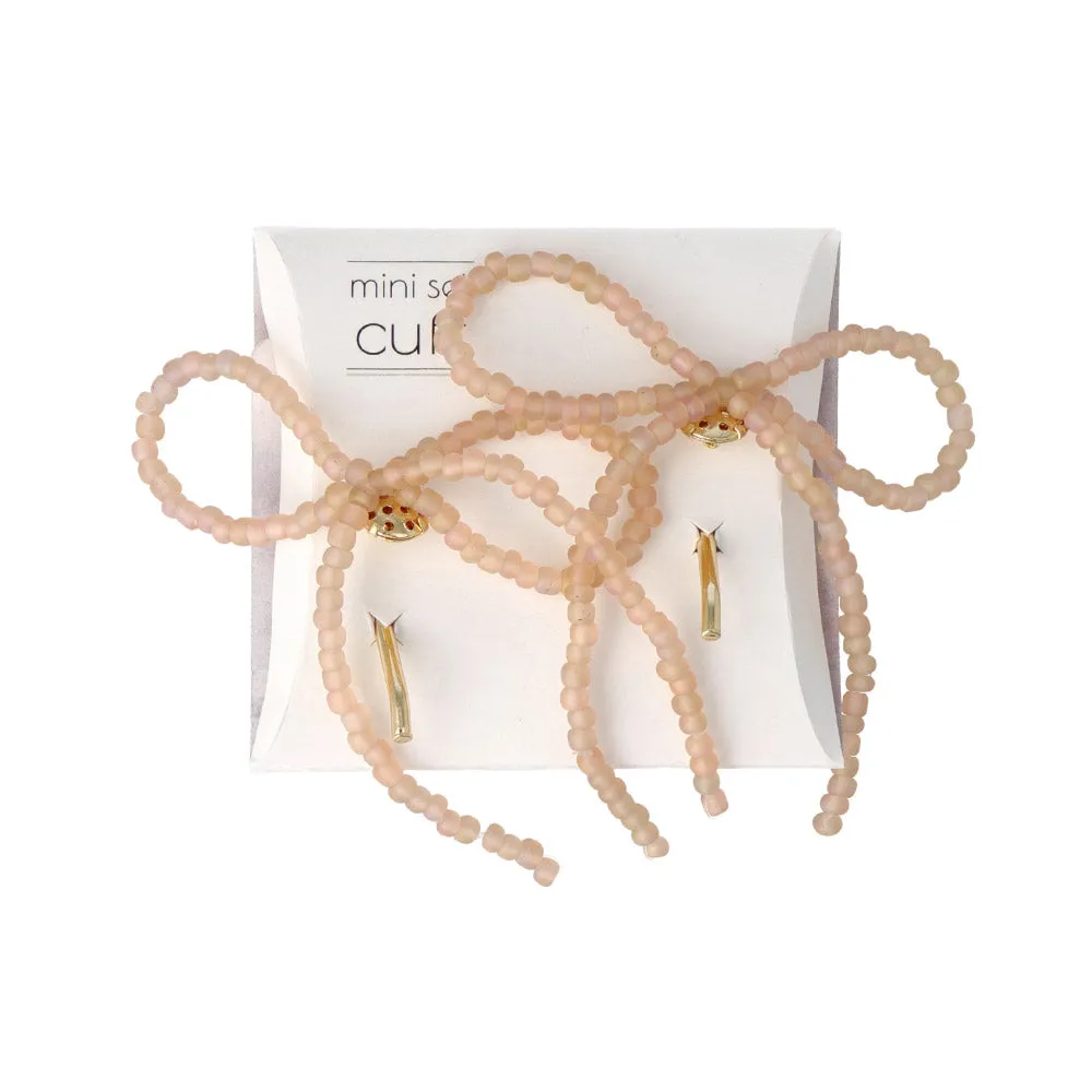 Beaded Bow Pony Hook Set