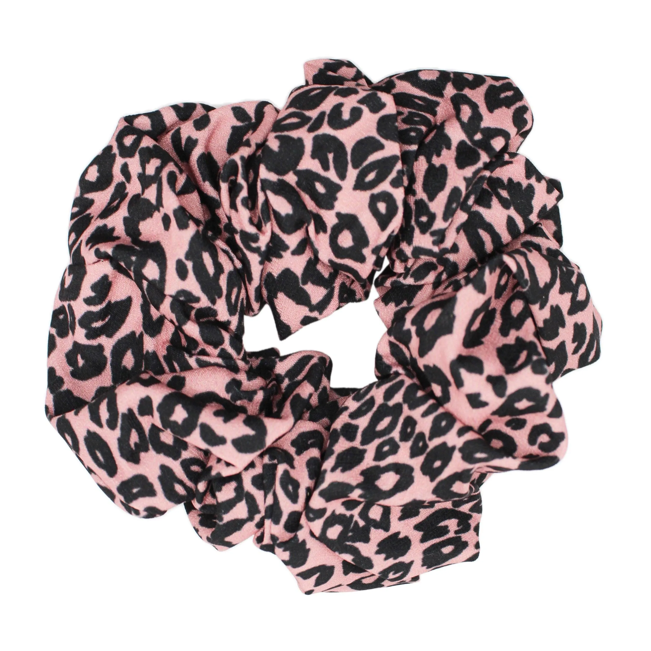 Behati Leopard Print Scrunchie - Pink