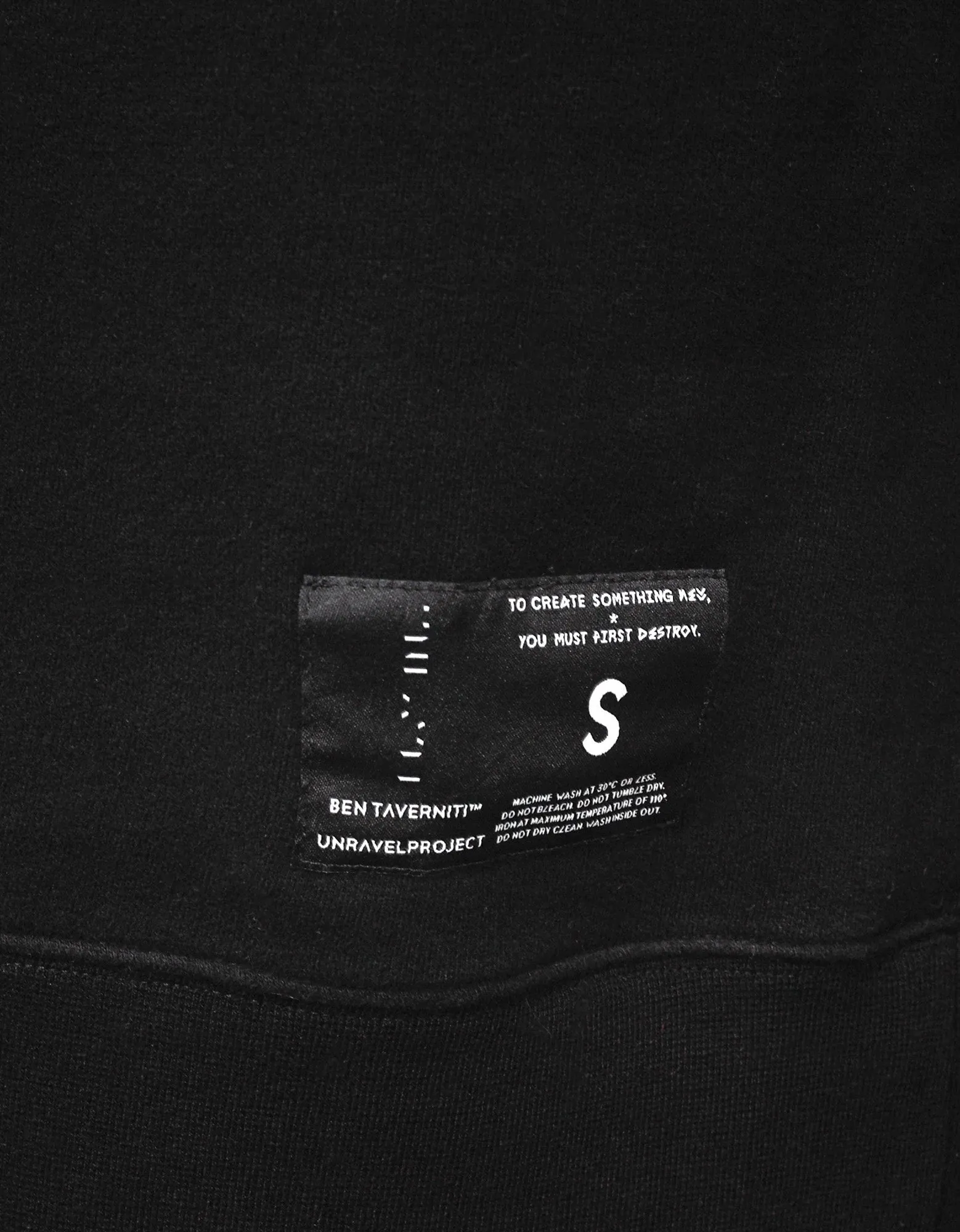 Ben Taverniti Unravel Project Black Long Body Hoodie