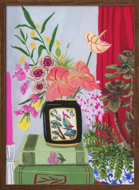 Bird Vase by Sarah Gesek- Stretched Canvas, Poster or Fine Art Print