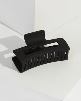 Black Rectangle Matte Claw Clip