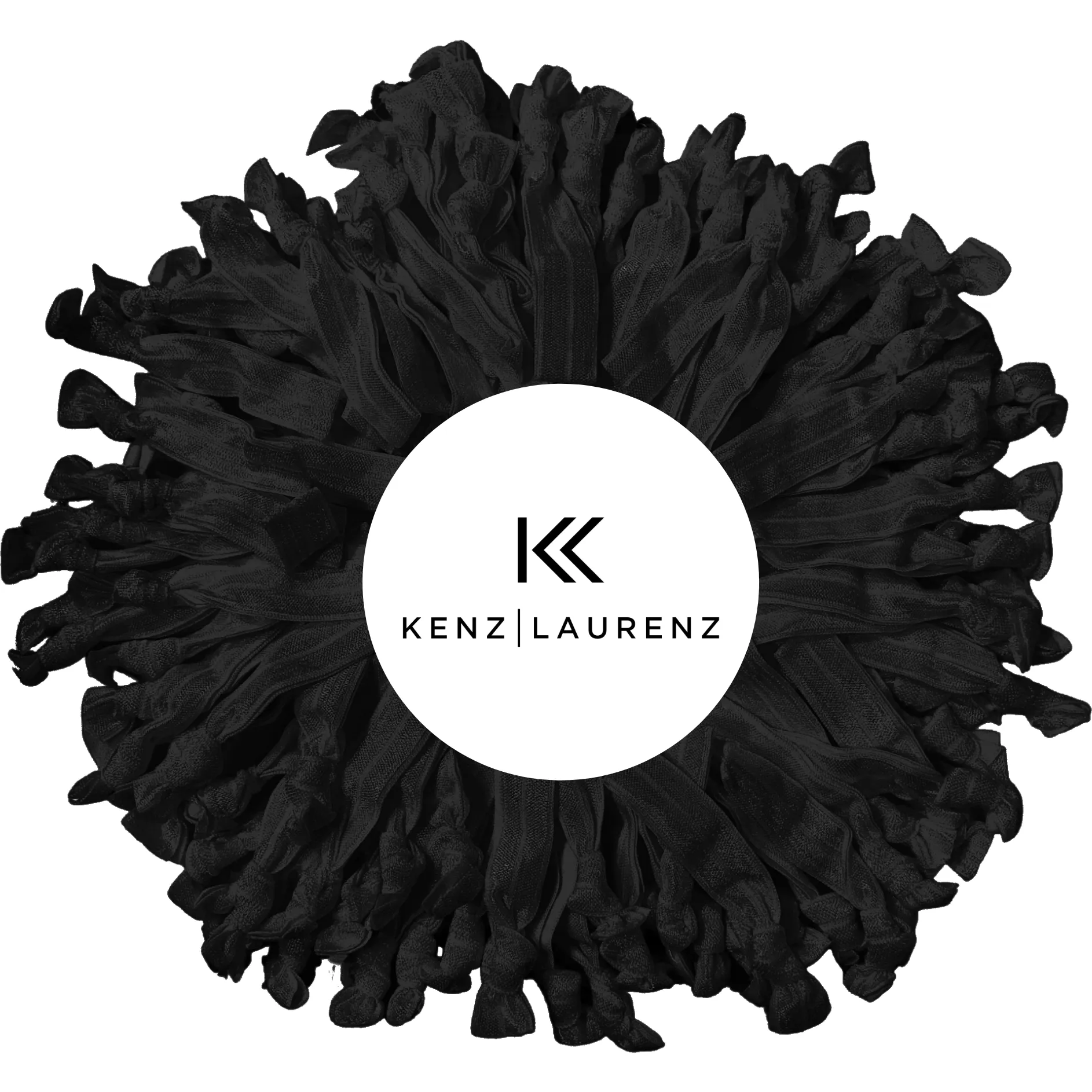 Black Ribbon Hair Ties - 100