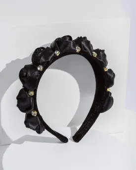 Black Rose Detail Headband