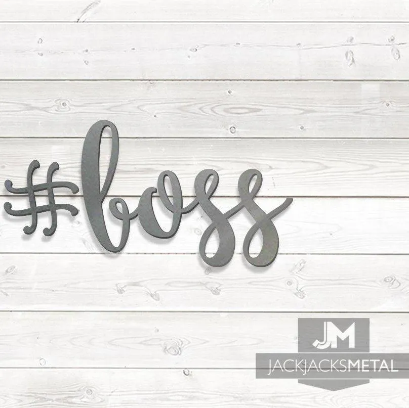 #Boss Word Wall Art Sign