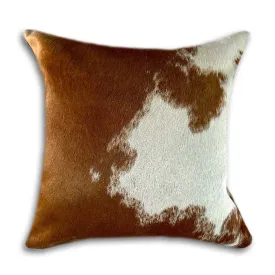 Brown & White Cowhide Pillow Covers