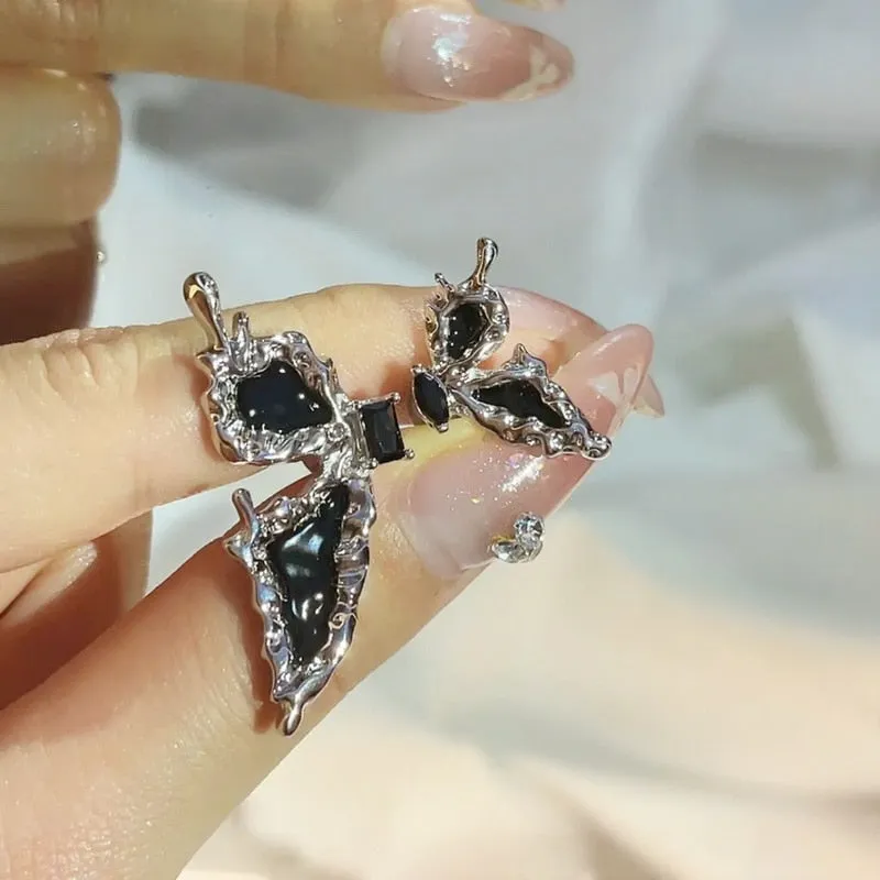 Butterfly Wing Tassel Ear Clips