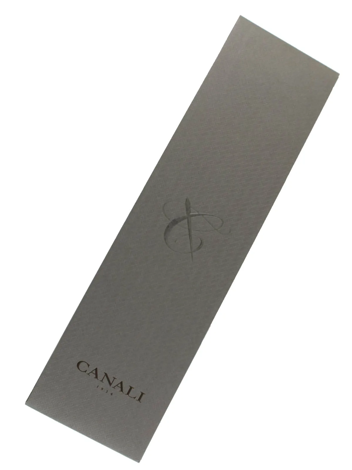 Canali Silk Tie Dark Blue Brown Plaid Pattern