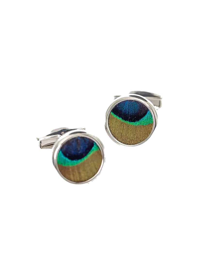 Capers Rhodium Cufflinks