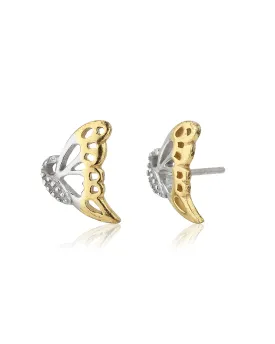 Carlton London 925 Sterling Silver Dual-Toned Butterfly Stud Earring For Women