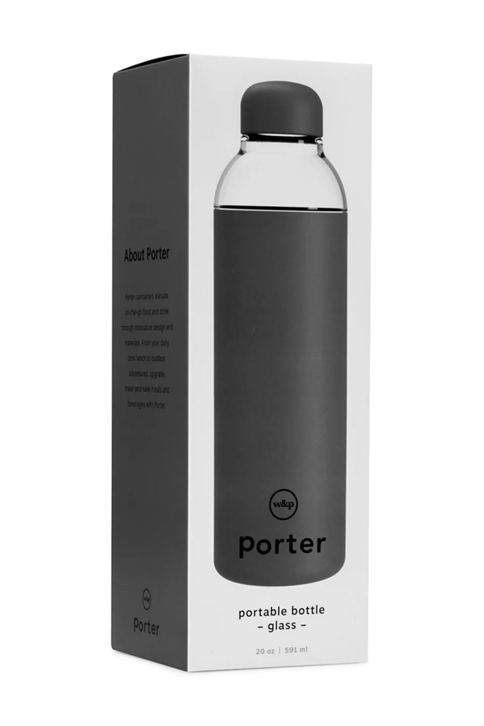 Charcoal Glass Bottle 591ml EOL