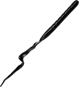 Charlie's Worms 10" Ribbon Tail Soft Plastic Worms for Bass Fishing, Freshwater & Saltwater Lures, Scented Swim Bait, Texas Rigged, Weedless, Large & Smallmouth, White Firetail, 6-Pack
