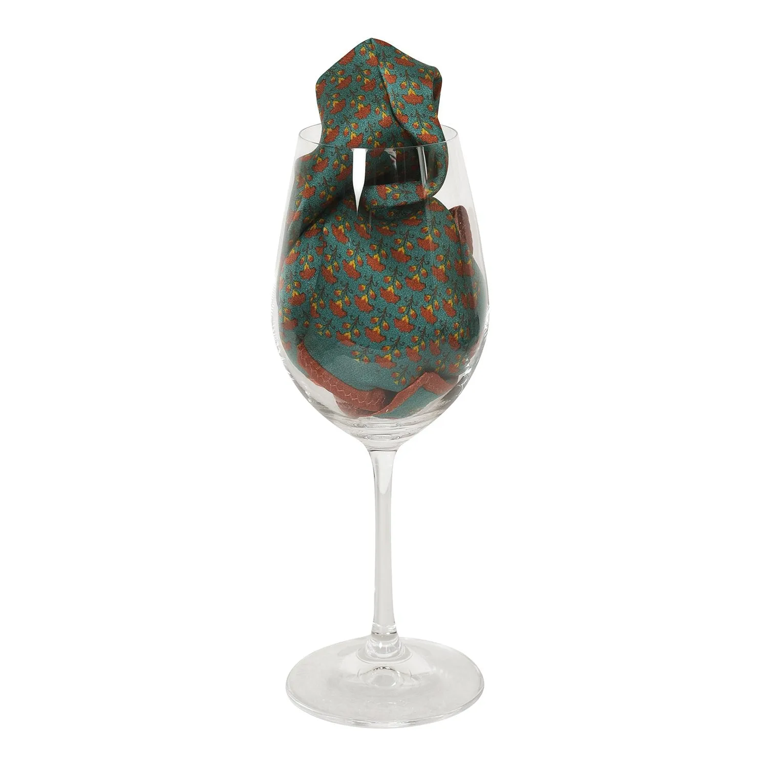 Chokore Dark Sea Green Silk Pocket Square -Indian At Heart line