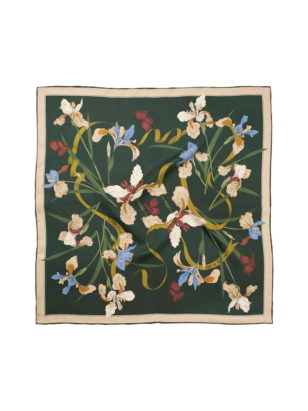 Chowxiaodou 16 Momme Iris Silk Twill Large Square Scarf 90*90