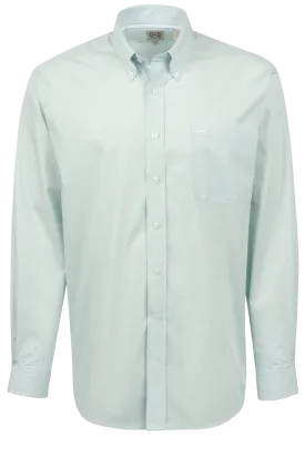 Cinch Printed Cube Button-Front Shirt - Light Blue