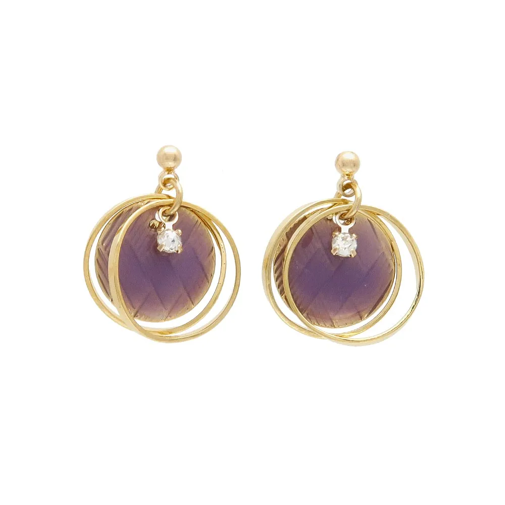 Circle Disc Plastic Earrings