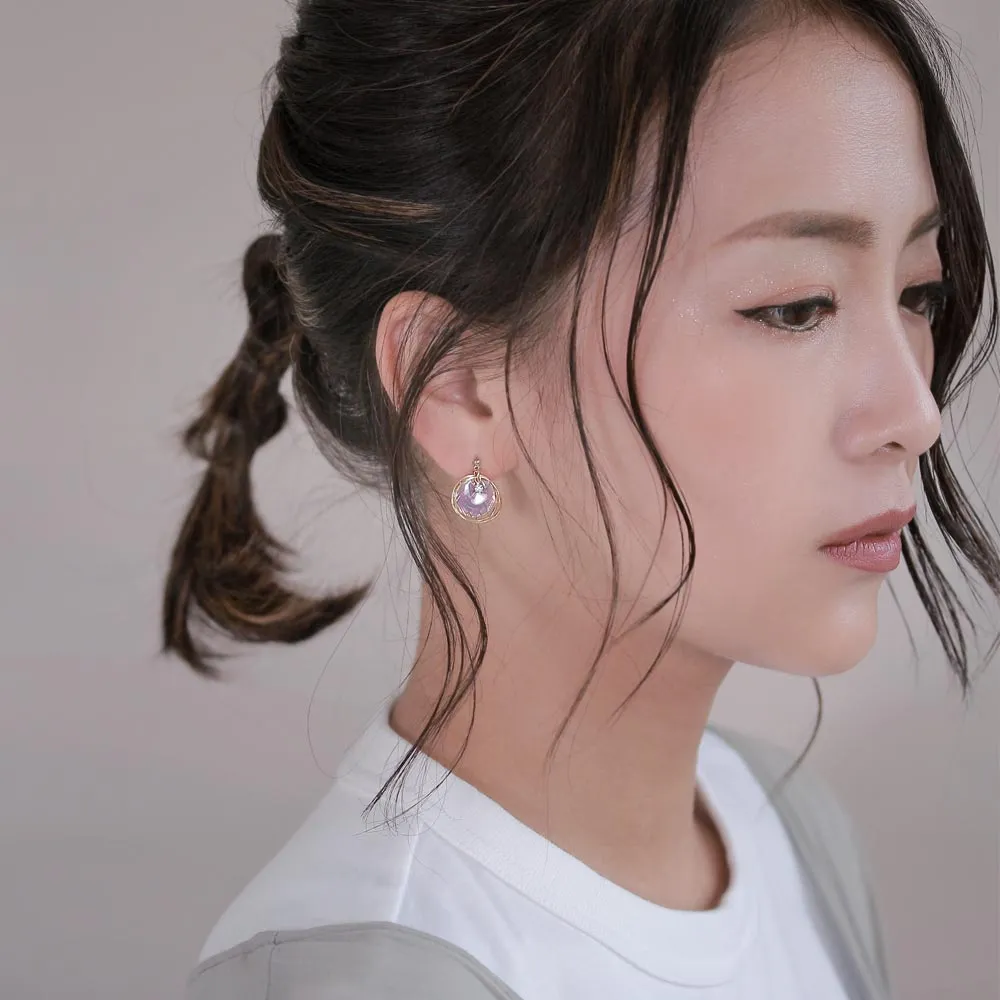 Circle Disc Plastic Earrings